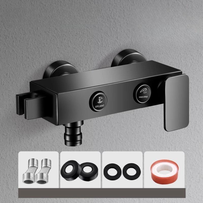 Einfache Mischbatterie Badewannenarmatur Badezimmer Kalt- und Warmwasserarmatur für Badewanne Druckverstärktes Duschkopf-Set