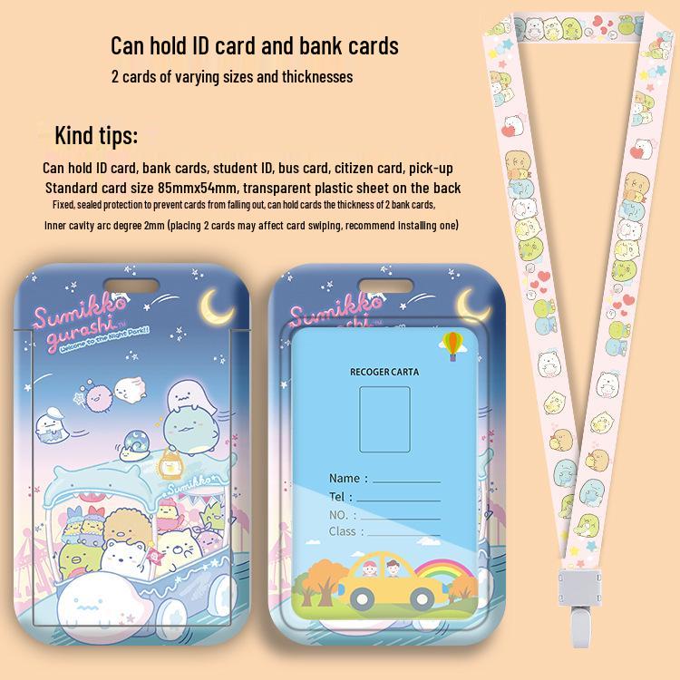 Cartoon Campus Student ID & Badge Holder Lanyard