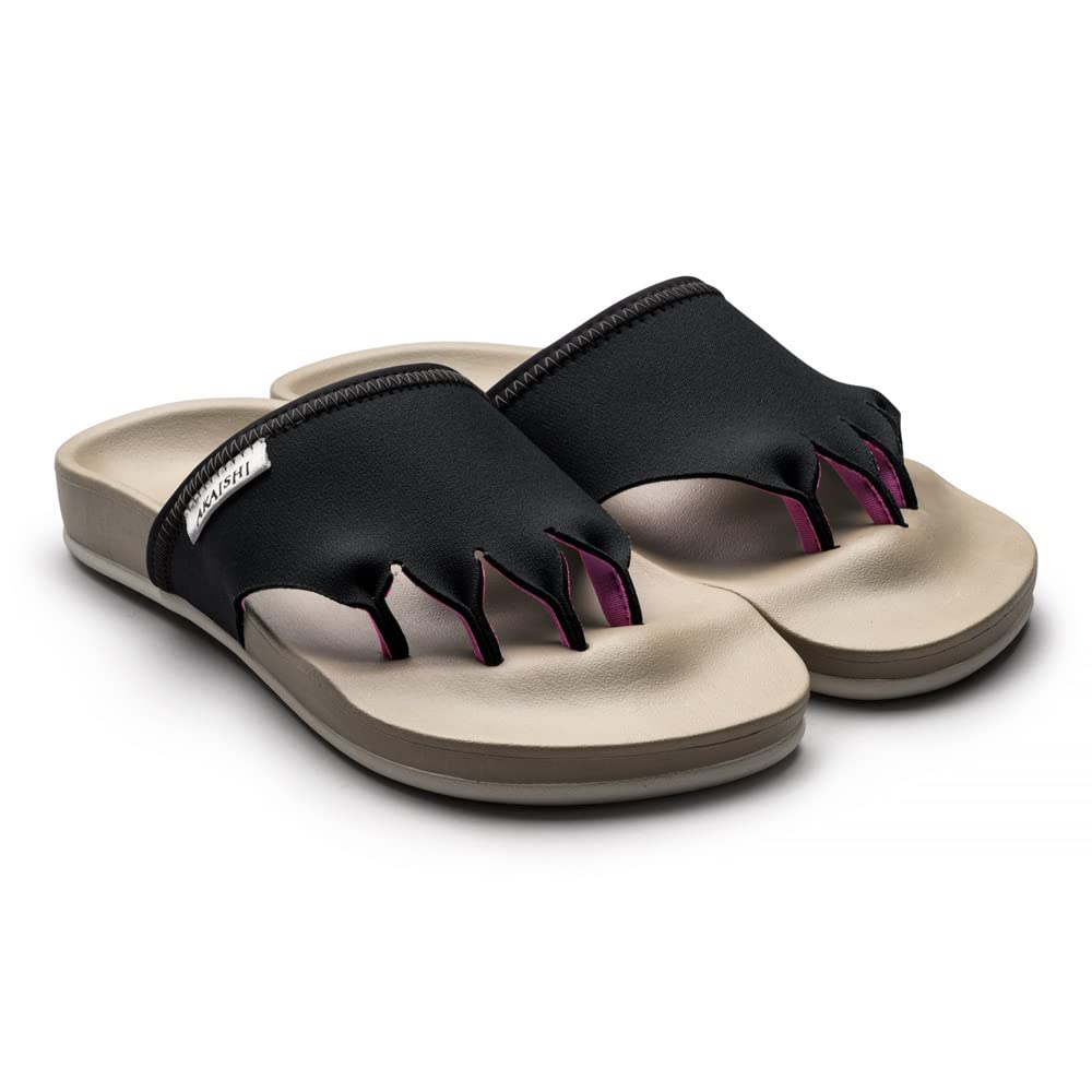 

AKAISHI Official Arch Fitter 610 Exercise Room Sandals 3L Room Indoor Use Five-Toe (Size (26.0cm-26.5cm)), Black, Men s Shoes, чорний