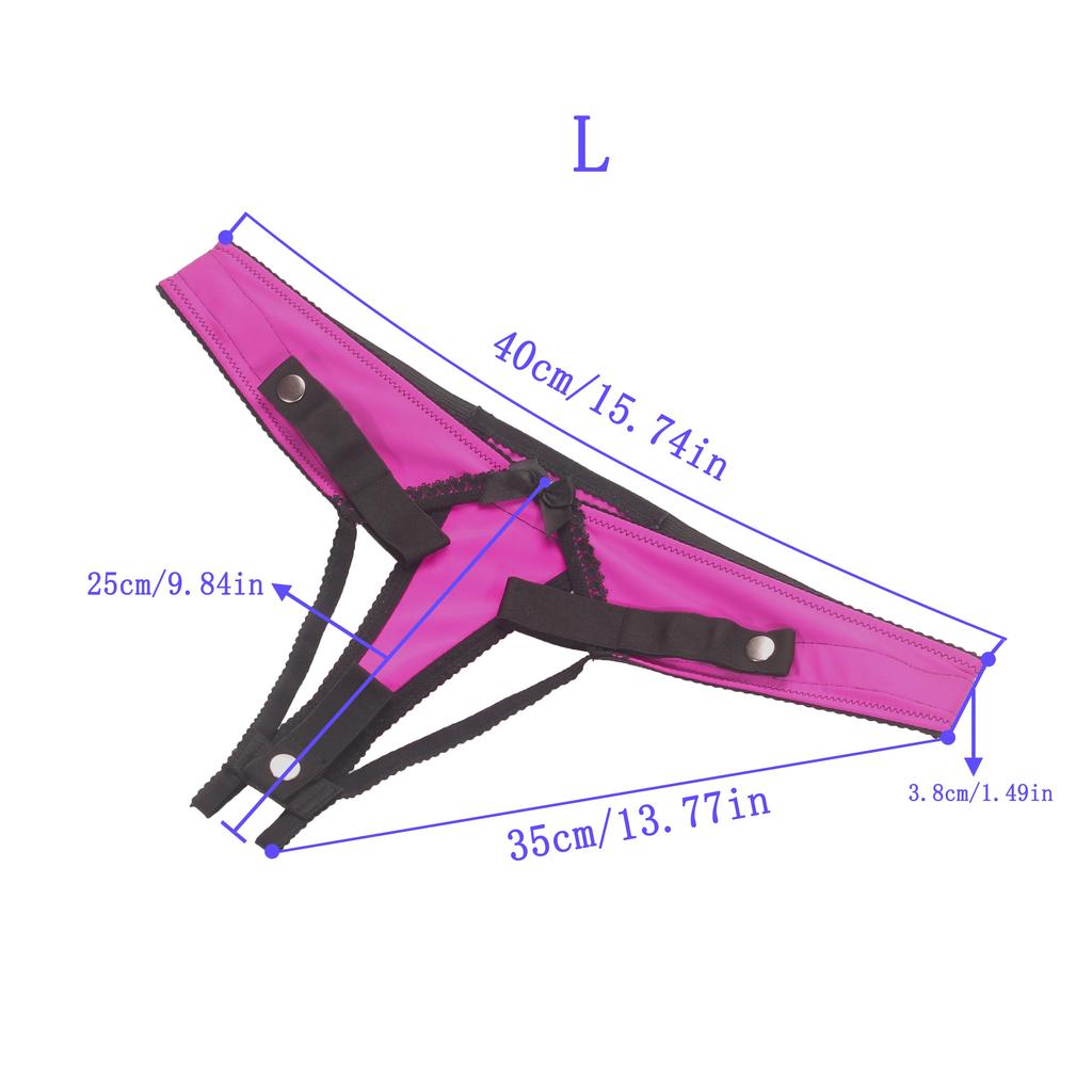 Sissy Training Black Rose Red THONG, subby Chastity Panties, Anti-Falling Harness for Male Chastity Cage