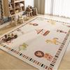 Children's Cartoon Velvet Rug - Absorbent, Non-Slip Floor Mat for Living Room and Bedroom
