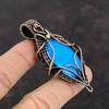 Sleeping Beauty Turquoise Pendant Copper Wire Wrapped Pendant Handmade Unique Pendant Copper Jewelry For Women Gemstone Pendant Gift For Her