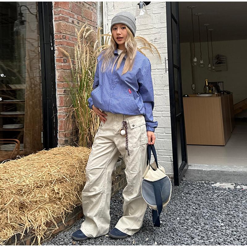 Women's Casual Retro Solid Color Denim Trouser Harajuku High Waist Loose Jeans 2026 Spring Wide Leg Baggy Y2K Pants