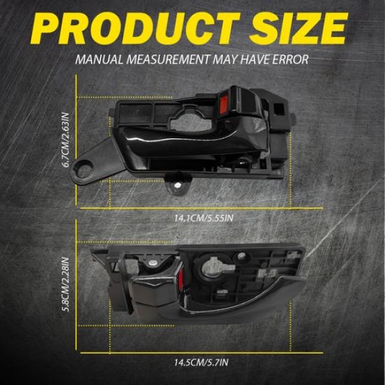 Set of 4 Front Rear Left Right Inner Door Handle For Hyundai Sonata 2008-2010 EA