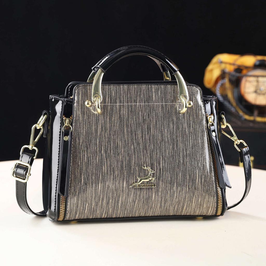 2026 New European and American Style Patent Leather Handbag Women's Fashionable Versatile Crossbody Bag