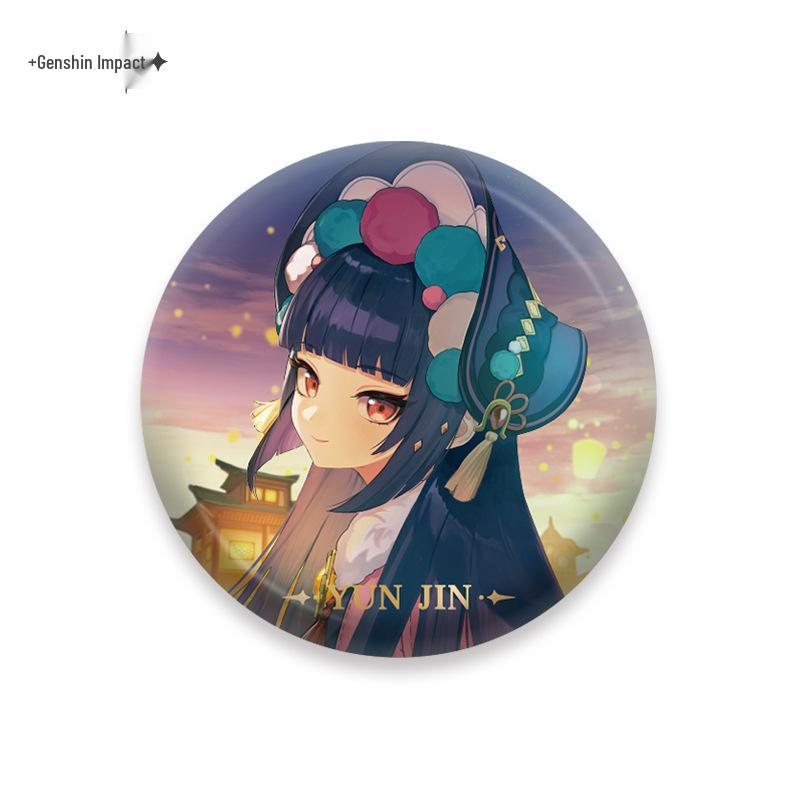 In Stock: Genshin Impact Character Badges & Keychains - Furina & Kazuha Series