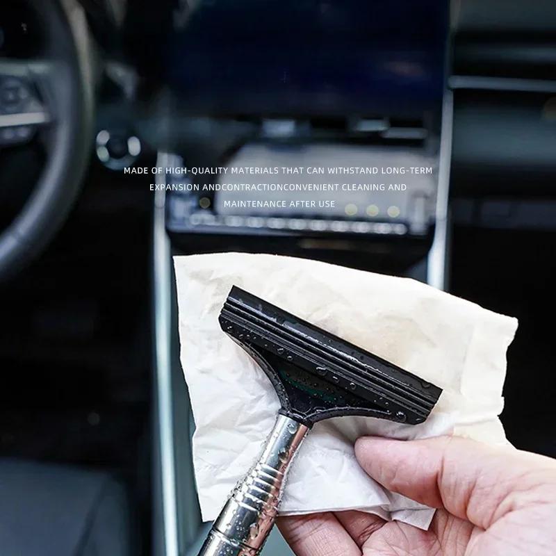 Auto-Rückspiegel-Wischer, einziehbar, multifunktional, Autofenster-Waschbürste, Glasreinigungsbürste, einziehbarer Wischer