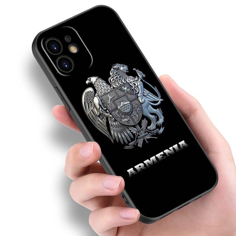 

Чехол для телефона с армянским флагом Армении для Apple iPhone 14 13 12 Mini 11 Pro Max 7 8 XR X XS 7 8 Plus SE 2020 2022, черный чехол iPhone 11 Pro