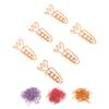 100Pcs Carrot Paper Clips Carrot Shape Strong Metal Anti Slip Rustproof Cute Paper Clips for Documen