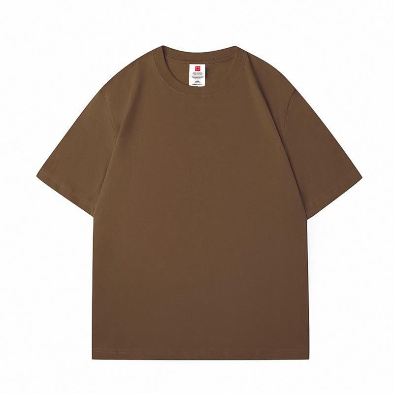 Men's Short Sleeved T-shirt Made 100% Pure Cotton  Summer Heavyweight Loose Oversized Top  Fashionable Round Neck Half Sleeved Casual T-shirt