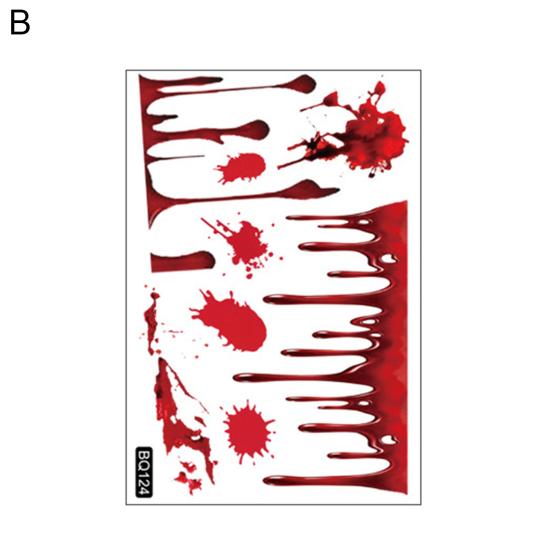 Window Sticker Removable Horror Traceless Reusable Scary Scene Layout PVC Ghost Shadow Blood Handprint Halloween Electrostatic Window Cling Showcase