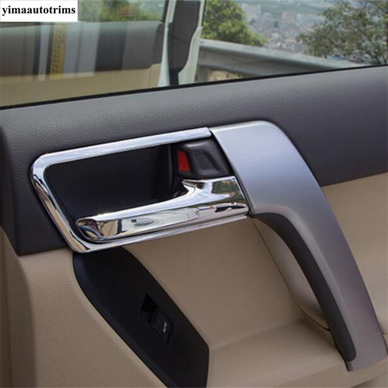 Car Inner Door Handle Bowl Decoration Cover Trim For Toyota Land Cruiser Prado FJ150 2014 - ABS Chrome Accessories Interior