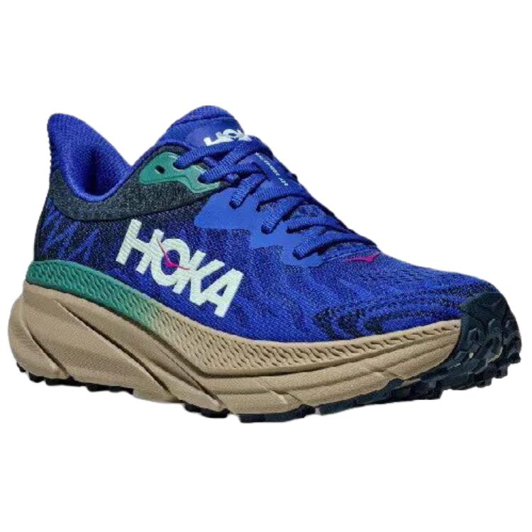 Hoka One One Challenger 7 Comfortable Soft Slip Resistant Durable Low Top Trail Running Shoes Men sneaker Blue 1134499-UNC