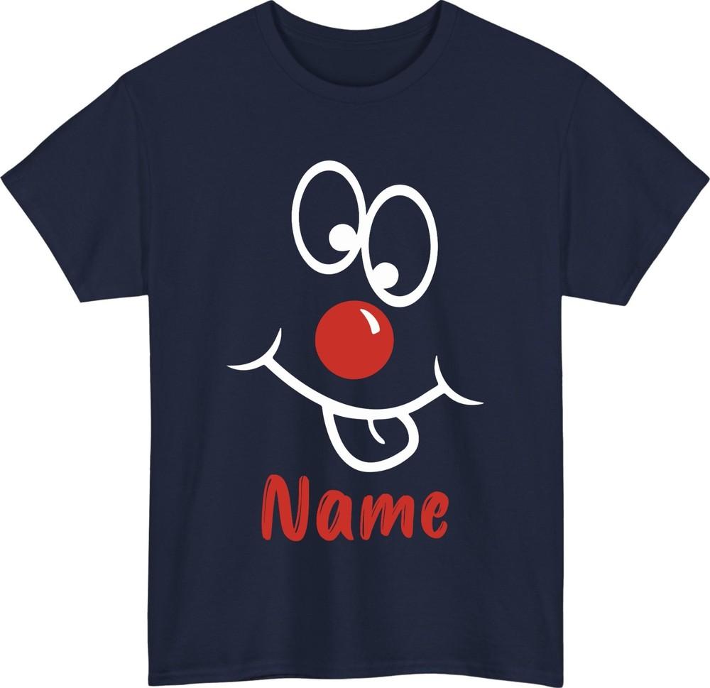 Personalised Red Nose Day 2026 TShirt Funny Cartoon Comic style Face Tee S