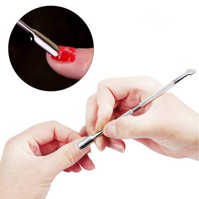 Spingipelle per cuticole Strumenti per manicure per nail art Cucchiaio in acciaio inossidabile Trimmer per rimozione spingipelle