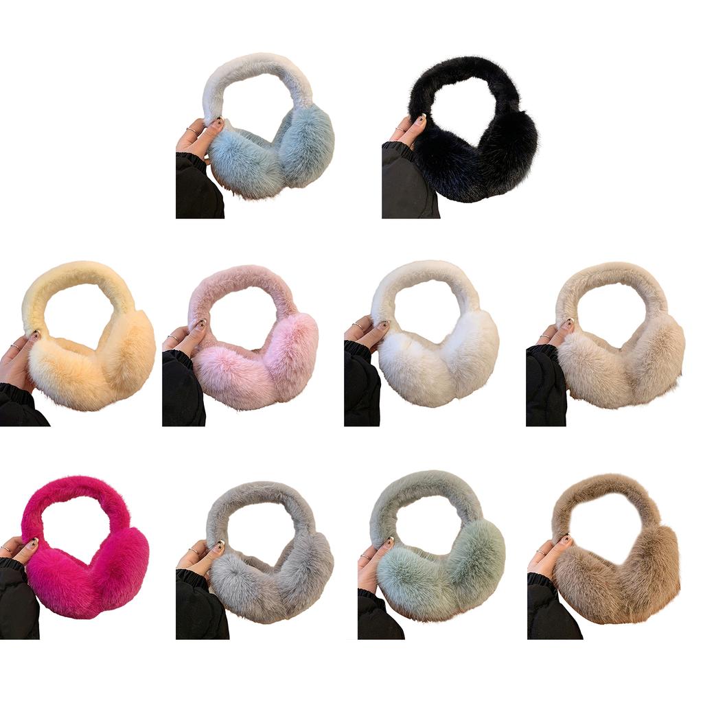 Winter Ear Muffs for Men & Womens Adjustable Plush Ear Warmers for Outdoor Skiing Foldable Earmuffs