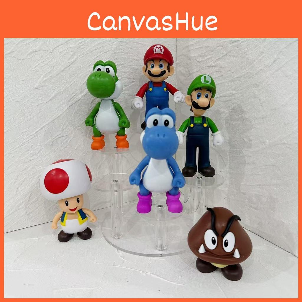 Mario Super Pvc Collectible Figurines Set With Anime Style For Gift And Display