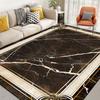 Minimalist Luxury Style Decorative Rug for Living Room Non-slip Marble Bedroom Carpet Big Size Soft Flannel Sofa Side Floor Mats