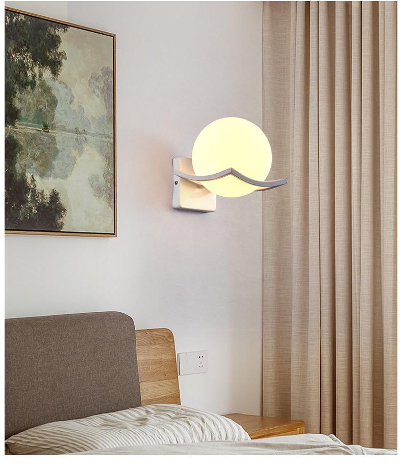 Nordic Wood Art LED Wall Lamp: Minimalist Bedside, Living Room, Stairway, Hallway Light