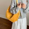 Cross Border New Large Capacity Suede Tote Bag Casual and Versatile Single Shoulder Bag Trendy Underarm Bag