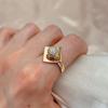 New  Rose Gold Unusual Rings For Women Micro Wax Inlay Spherical Natural Zircon Rings Wedding Trend Wedding Jewelry
