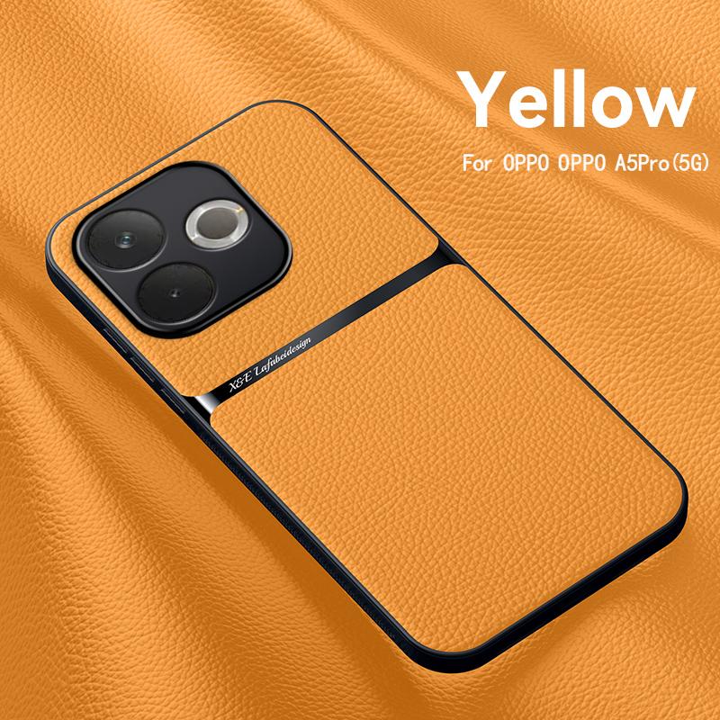

High Grade Luxury Magnetic Car Holder Leather Case For OPPO A5 Pro 5G Silicone Protective Scratch resistant Back Cover For OPPO A5Pro 5G
