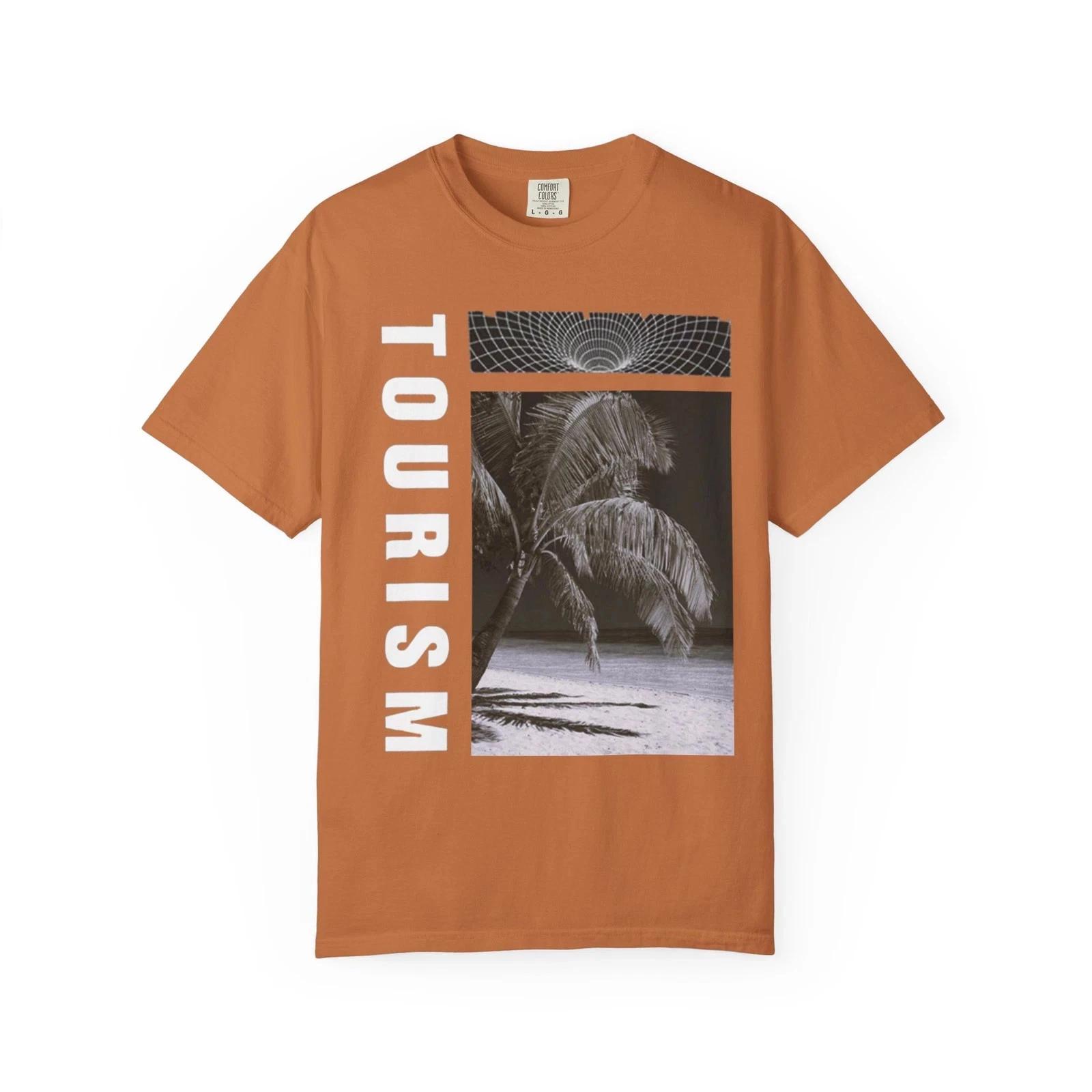 Vintage Palm Tree Tourism T shirt | Tropical Beach Graphic L