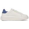 MLB Chunky Classic Leather Retro Thick Sole Slip Resistant Shock Absorbing Durable Low Top Sneakers Unisex sneakers White Blue 3ASXXA12N-07BLD
