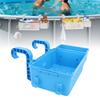 Poolside Storage Basket with Cup Holders Swimming Pool Toys Beverages Versatile     Ground Accessories