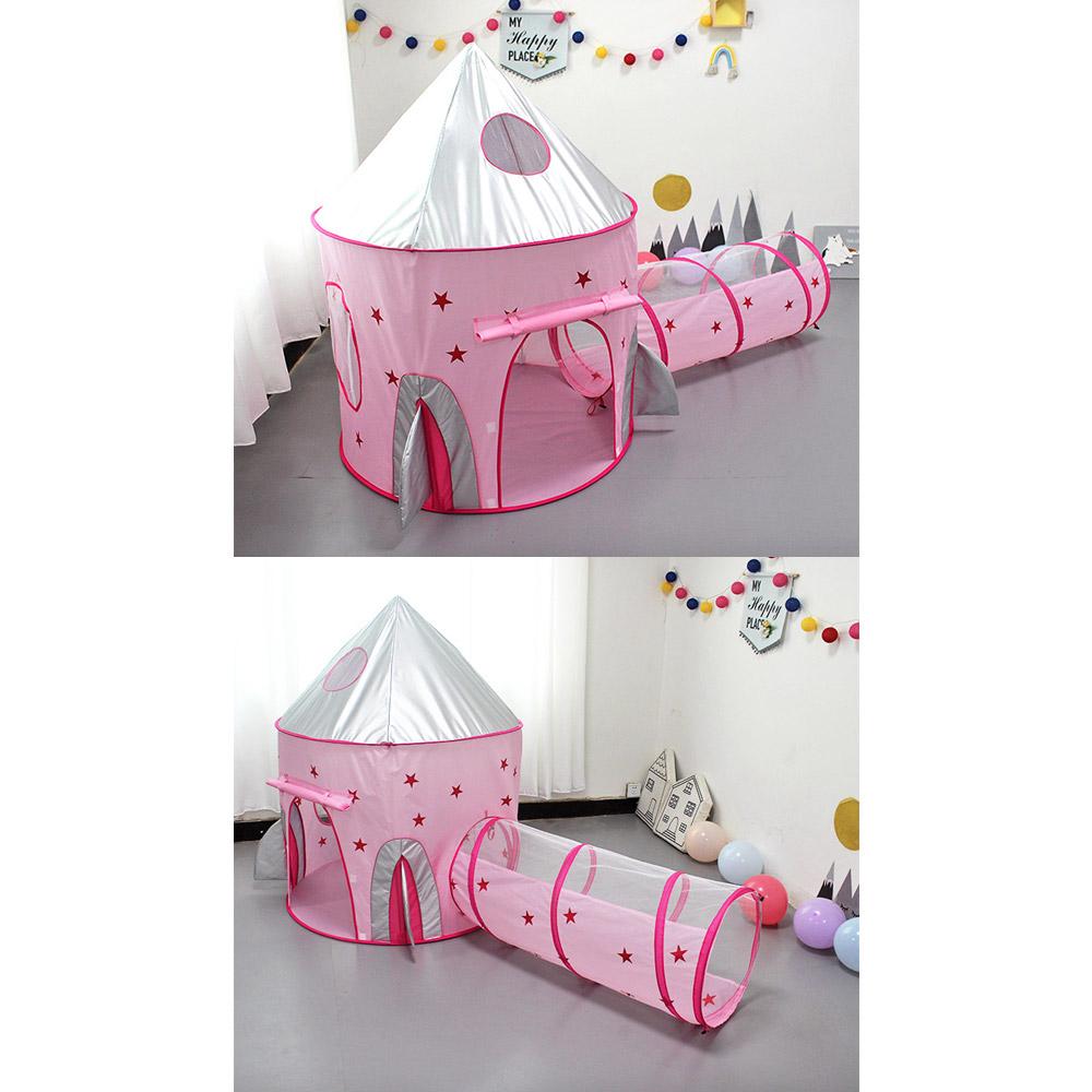 3 in 1 Kids Play Tent Crawl Tunnel and with Basketball Hoop Space Tent for Kids with Zippered Storage Bag for Boys Girls Toddlers Kids