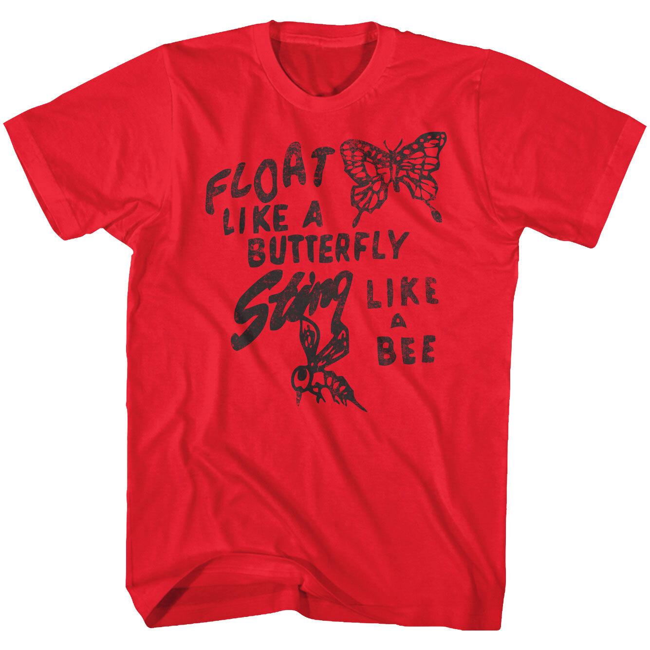 Muhammad Ali Float Like A Butterfly Men Red T Shirt L
