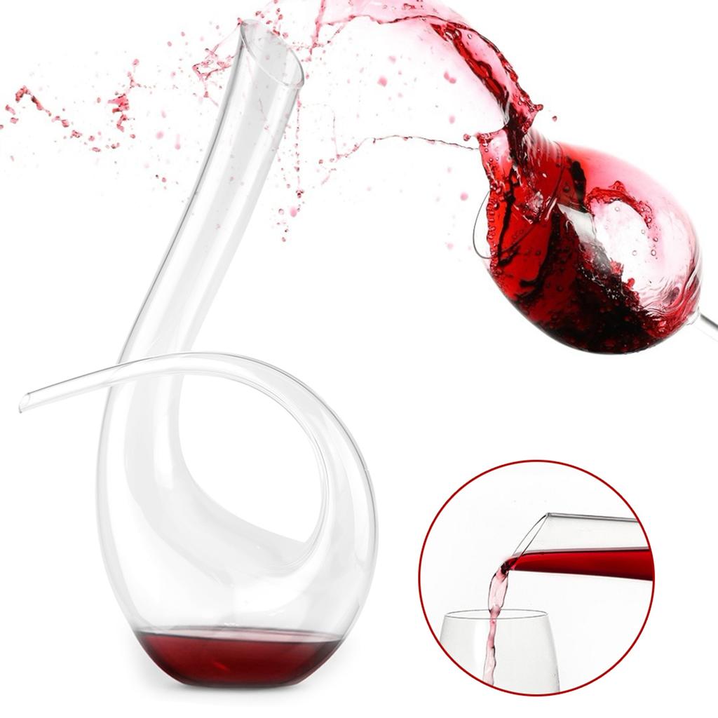 Decanter da 1500 ml a 6 forme Vino Rosso Brandy Vetro Cristallo Fatto a Mano Aeratore Bottiglia Versatore