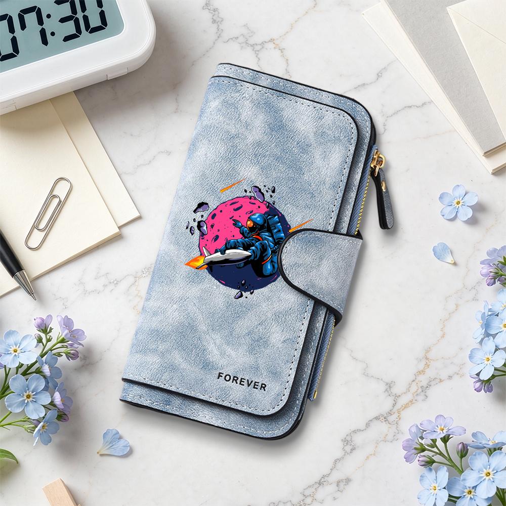 Space Astronaut Pattern Fashion Wallet