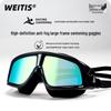 High-Definition Anti-Fog Large-Frame Unisex Adult Waterproof Swimming Goggles