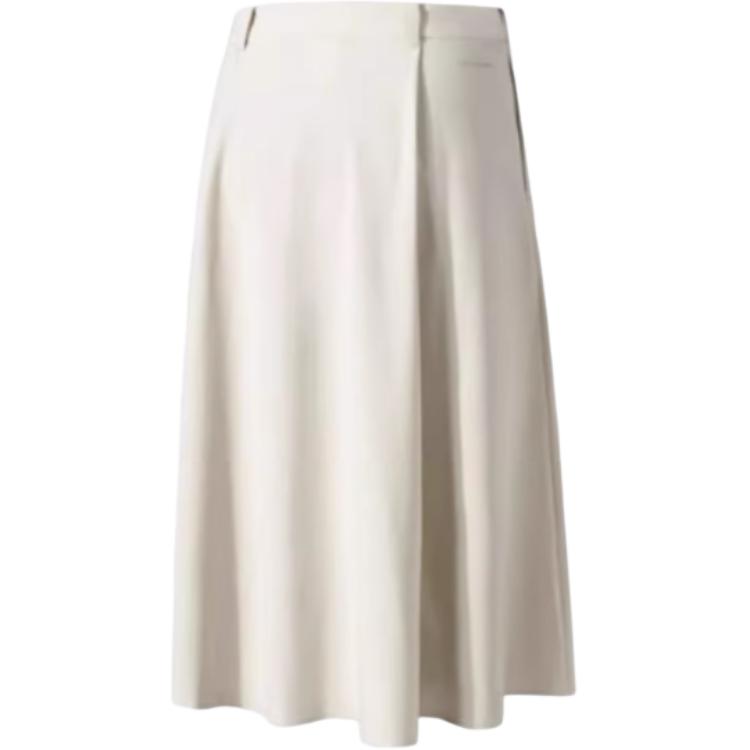 Anta Champion All-Weather Series Solid Color Simple Quick-Dry Casual Long Skirt Women Skirts Raw-Wood-Color 162520201-1