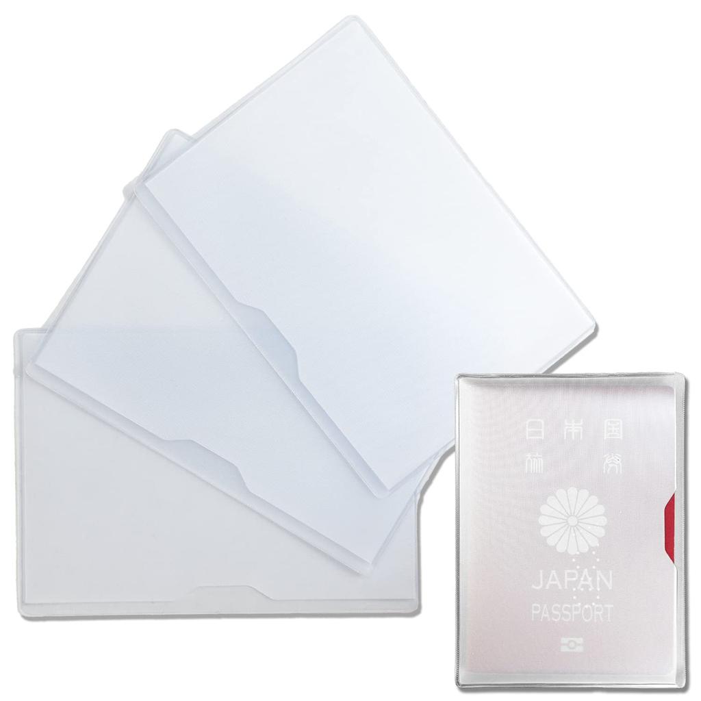 Passport Passport Passport Protective Thick Made in Japan [Work Up] Cover, Case, Translucent, Holder, Case, Vinyl, [3 Pieces]
