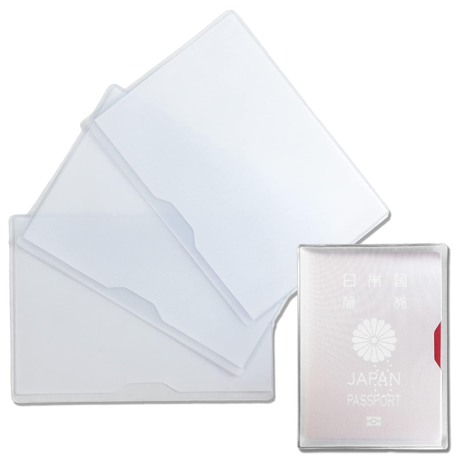 

Паспорт Паспорт Защитный толстый Сделано в Японии [Work Up] Обложка, Чехол, Прозрачный, Держатель, Чехол, Винил, [3 шт.]