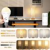 Rechargeable E26 Light Bulb with Remote Control and Three-Color Dimming for Wall and Table Lamps, No Power Source Required.