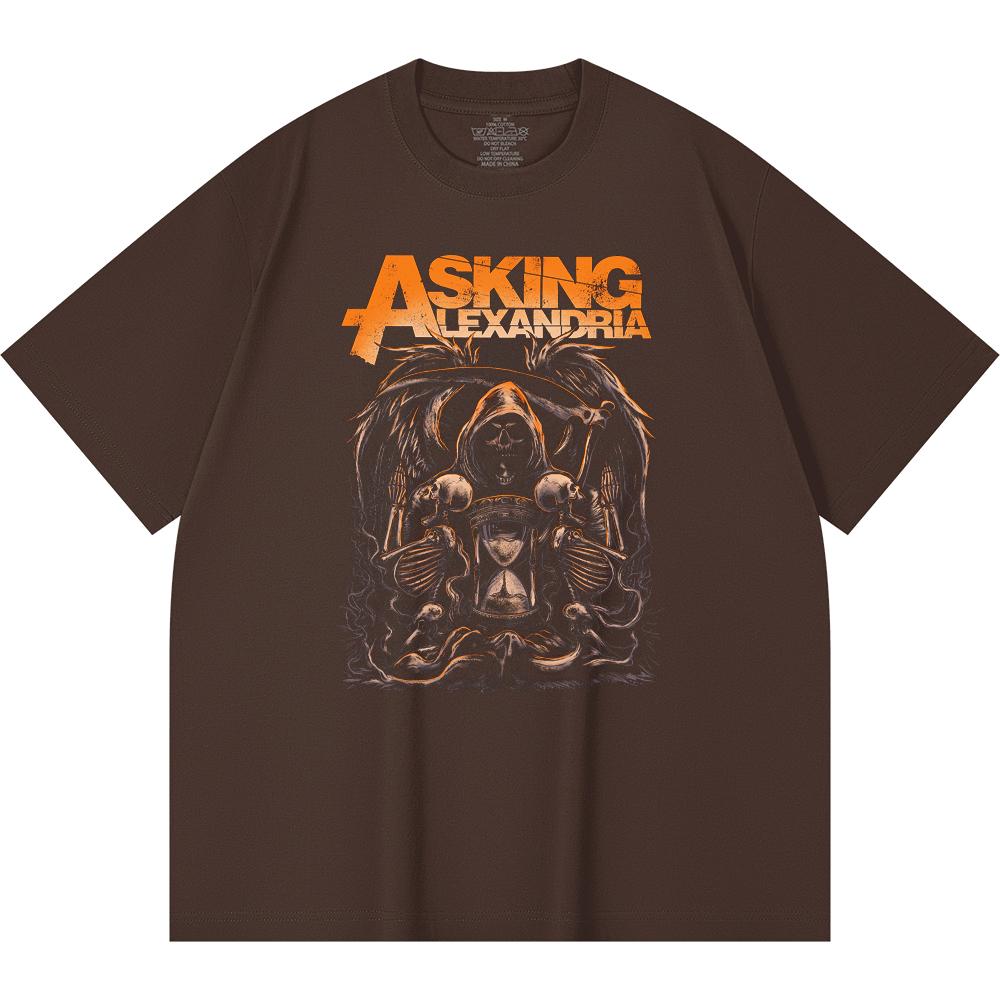 230 g/m² 100% Baumwolle Heavy Metal T-Shirt Rockband Beliebte Musik Druck Unisex Schweres Baumwoll-T-Shirt