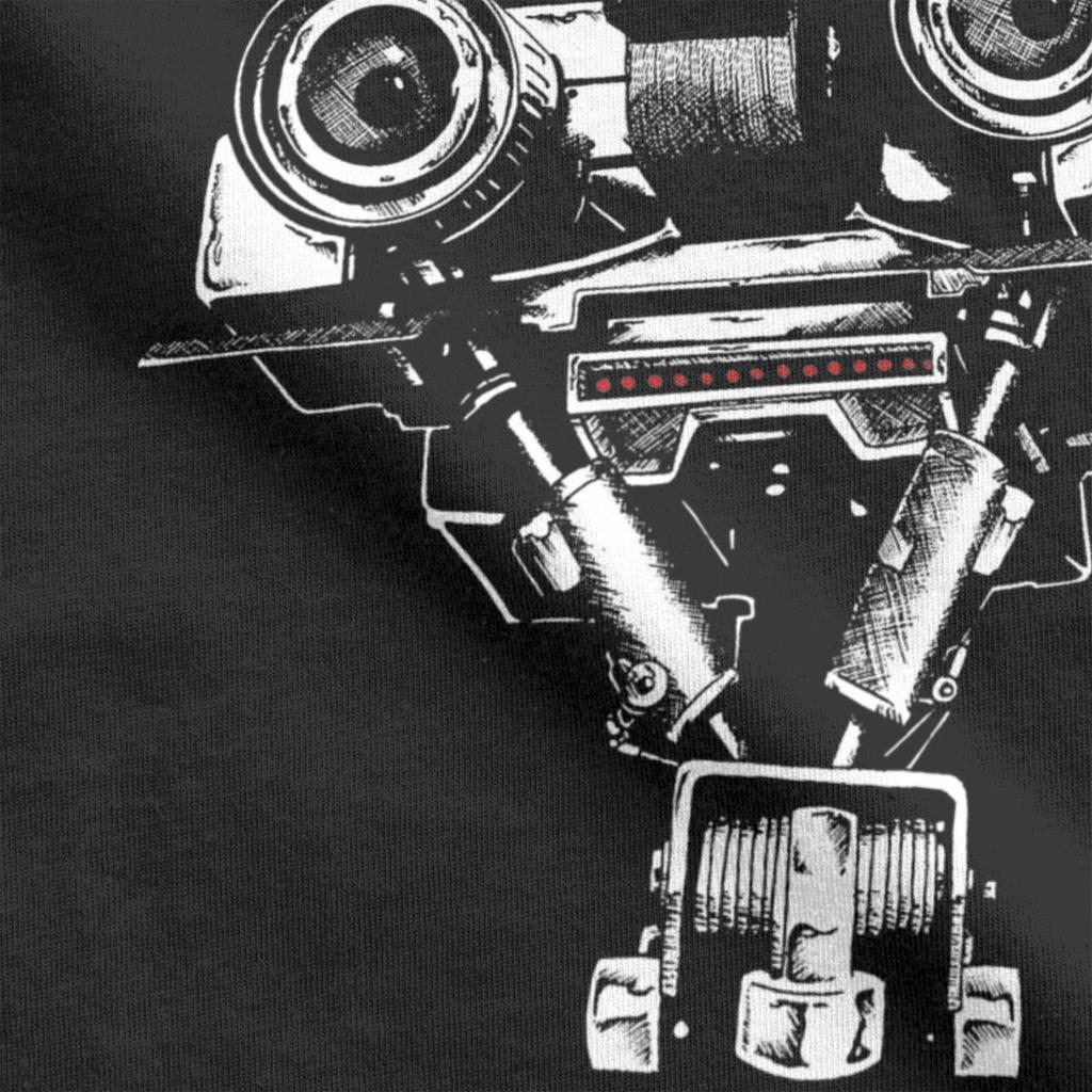 Input Johnny Five Short Circuit T-Shirt for Men Awesome Cotton Tee Shirt Crew Neck Short Sleeve T Shirts Gift Idea Clothing