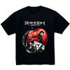 Death Note Anime Manga Graphic T‑shirt Unisex Vintage Washed Cotton Oversized Harajuku High Street Retro Casual Tops