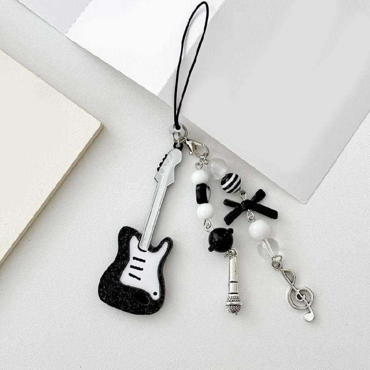 Fashionable Guitar Keychain Trendy Music Guitar Key Ornament for Girls and Women Add Charm to Everyday Accessories
