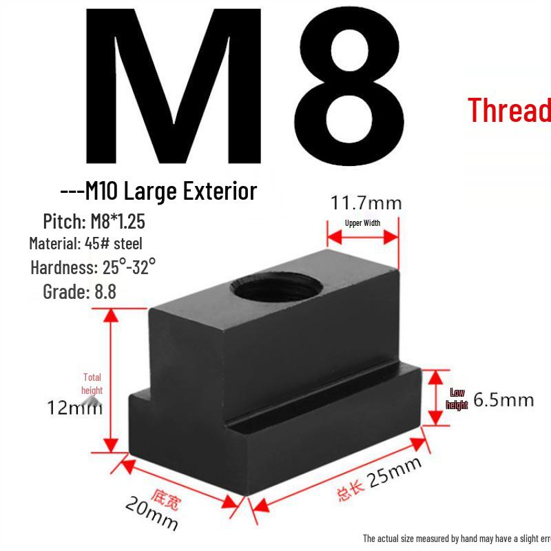 Grade 8.8 Quenching T-Nut Cap T-Block, Sizes M8-M36