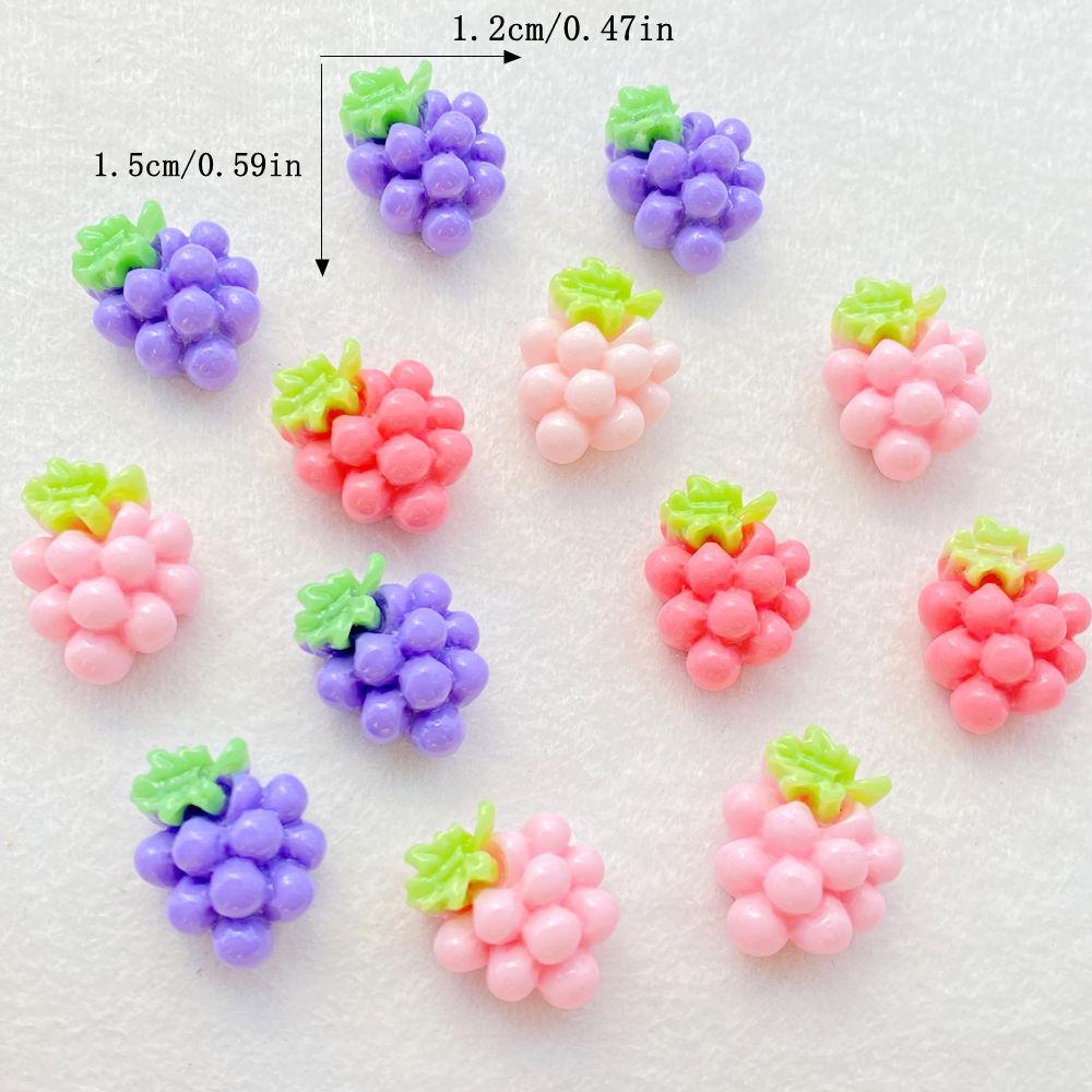 20PCS Vibrant Resin Cute fruit grapes With for Scrapbooking, Wedding Decor & DIY Jewelry Making Accessories