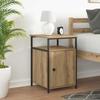 Nightstand with Drawers Artisan Oak Wood Based Material