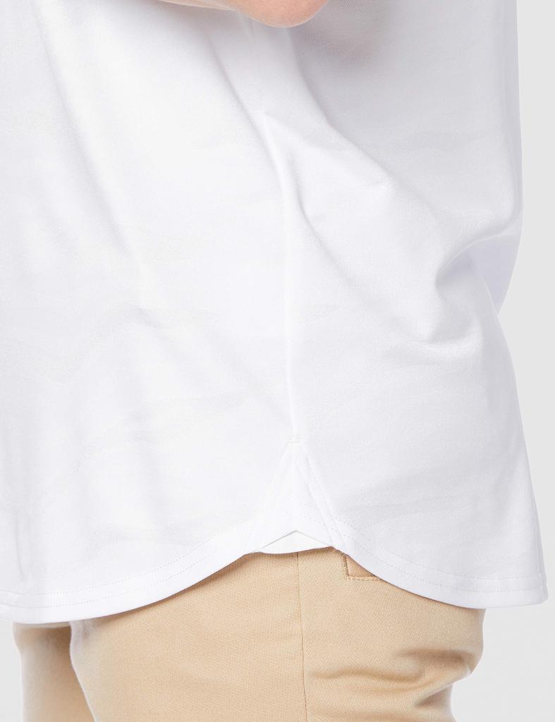 Mizuno 52MA1001 Short Sleeve Golf Jacquard Size L Men's Button-Down Shirt, Pattern, Moisture-Wicking, Quick-Drying, White,