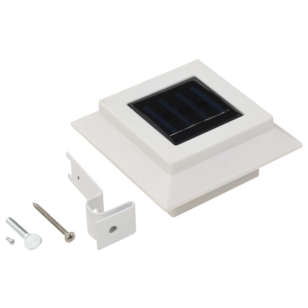 Outdoor Solar Lights 6 pcs LED Square 12 cm White