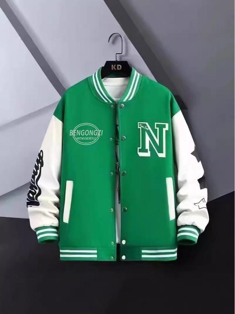 Veste de baseball tendance pour homme: Sweat à capuche Printemps/Automne pour Étudiants Stylés et Amateurs de Sport
