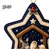 Festive Wall Fireplace Decoration Felt Christmas Pendant, Decorative Hanging Ornament for Holiday Home Decor, Indoor Outdoor Tree Decorations