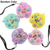 Game Console Pendant with Lanyard Lovely Colorful Cartoon Print Nostalgic Hand-brain Coordination Fidget Toy Whack-a-mole Key Ring Mini Decompression